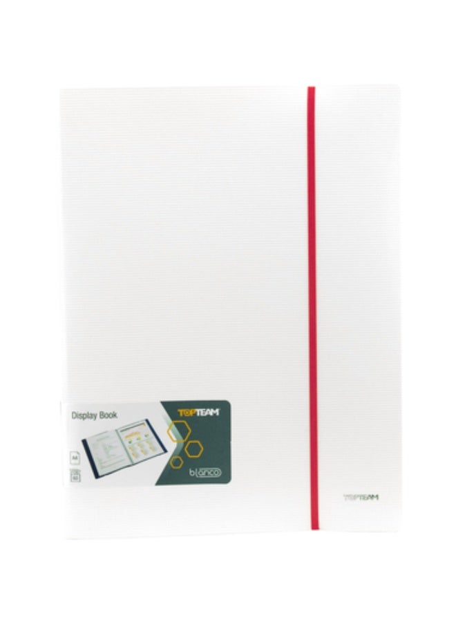 Display Book 60 Pocket A4 Polypropylene White/Pink