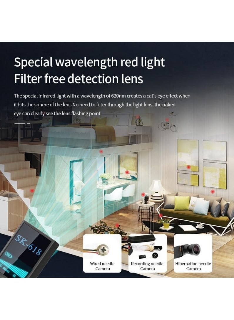 LAESO Hidden Camera Detectors, Anti-Spy Detector, GPS Tracking Detector, Bug Detector, RF Signal Detector, Listening Device Detector, Camera Scanner, Hidden Device Detector for Trave,Car,Hotel,Home,Office - Image 5