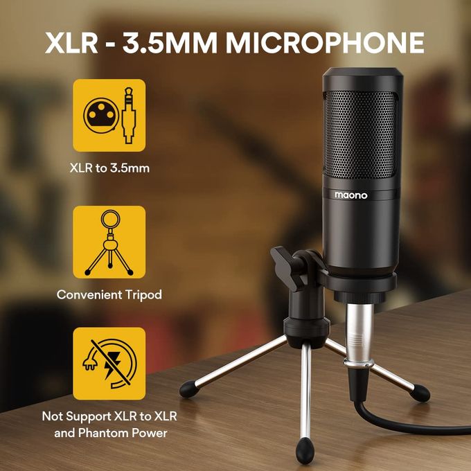 Maono Podcast Equipment Bundle Audio Mixer All-In-One Podcast Production Studio With 3.5Mm Microphone For Live Streaming, Podcast Recording, Pc, Smartphone, Dj Maonocaster Lite (Au-Am200-S1) - Image 5