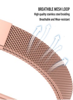 X-level Straps Compatible with Honor Band 6/Honor Band 7 Metal Integrated Case Strap, Magnetic Stainless Steel Mesh Replacement Strap Wristband Sport Band for Women Men  - Image 2