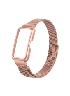 X-level Straps Compatible with Honor Band 6/Honor Band 7 Metal Integrated Case Strap, Magnetic Stainless Steel Mesh Replacement Strap Wristband Sport Band for Women Men  - Image 1