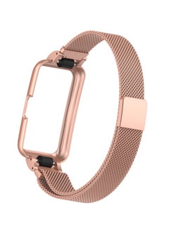 X-level Straps Compatible with Honor Band 6/Honor Band 7 Metal Integrated Case Strap, Magnetic Stainless Steel Mesh Replacement Strap Wristband Sport Band for Women Men  - Image 4
