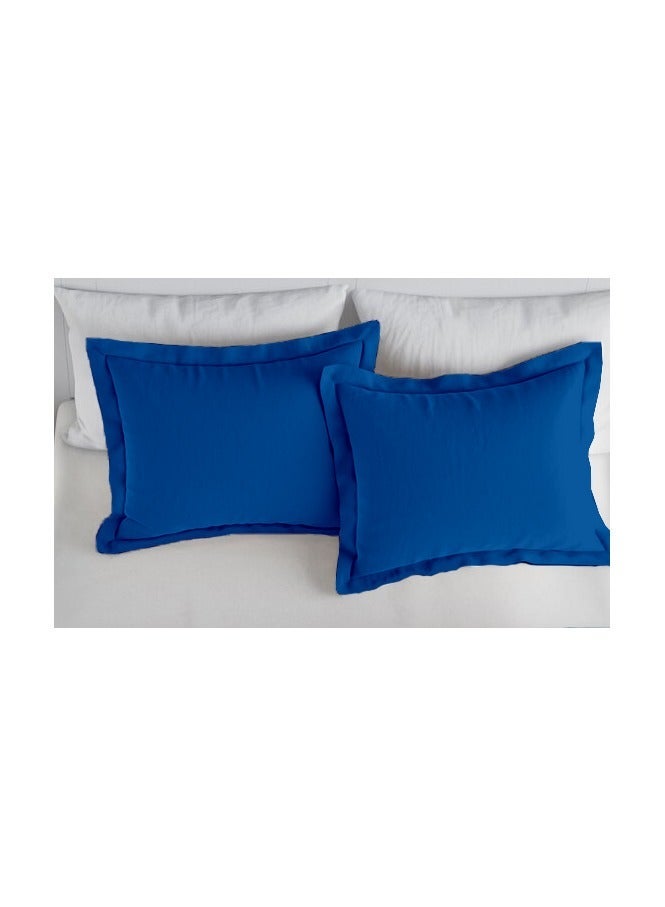 Context King Size Blue 4 PCS Set Soft Wrinkle Free Microfiber Bed Sheet Set with Pillow Covers 1 Flat Sheet 260X267cm 1 Fitted Sheet 200X203cm 2 Pillowcases 50X101cm - Image 4