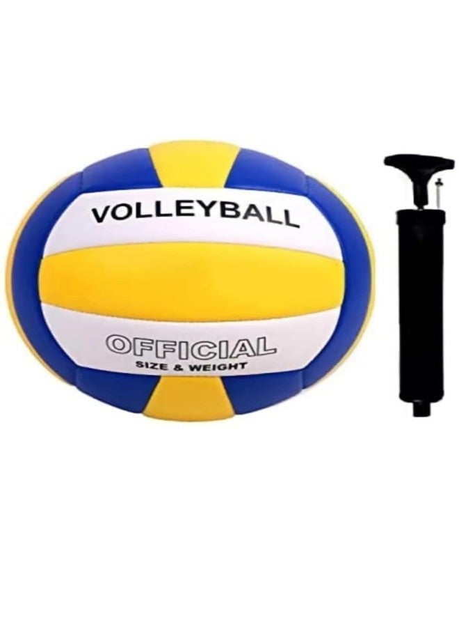 DESCTIDY Volleyball Ball Set with Pump + Volleyball net (Indoor/Outdoor) Play standerd Size_4 with air Pump (Pack of 1) - Image 2