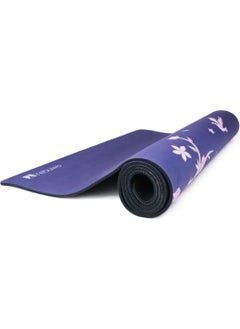 Rebuwo Non-Slip 5mm Suede Children Natural Rubber Yoga Mat Pilates Mat Purple 136 X 62 cm  - Image 1