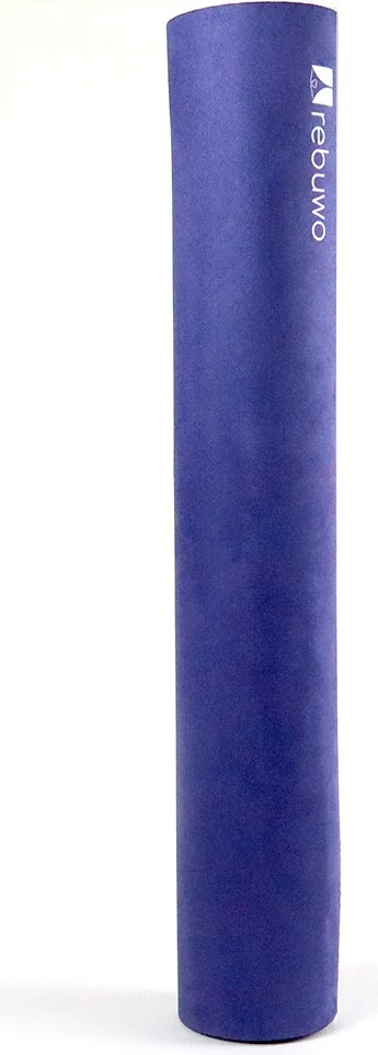 ريبو Non-Slip 5mm Suede Children Natural Rubber Yoga Mat Pilates Mat Purple 136 X 62 cm