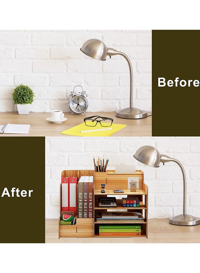 Wooden Desk Organizers and Storage Brown - Image 5