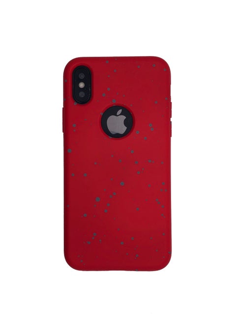 iPhone X New Dotted Design Glow Feel PKK Silicone Case for iPhone iX Red