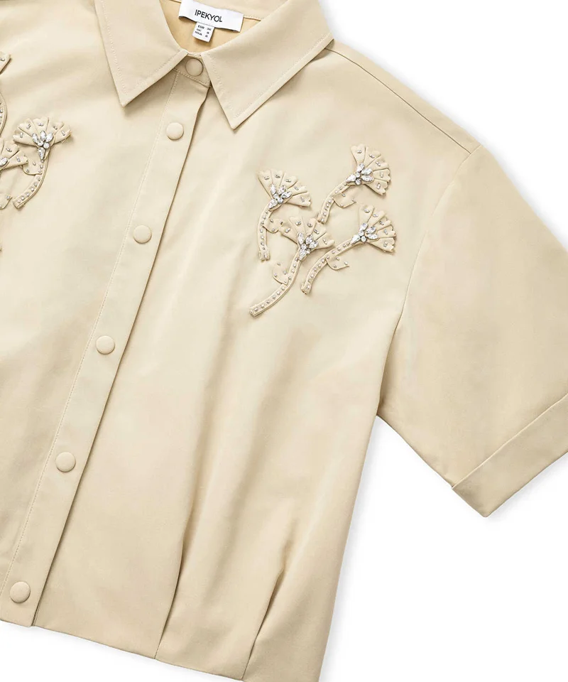 Ipekyol  Floral Applique Overshirt for Women | Best Price UAE