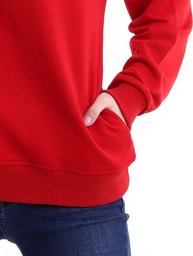 Hena Paw Hug Design Sweatshirt Red  - Image 5