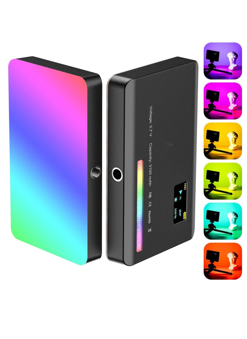 Y&D - RGB Video Light, Portable LED Camera Light Panel 0-360 Full Color, CRI 95+ 2500-9000K DSLR Lighting for Vlogging, Photography, Conference - Image 1