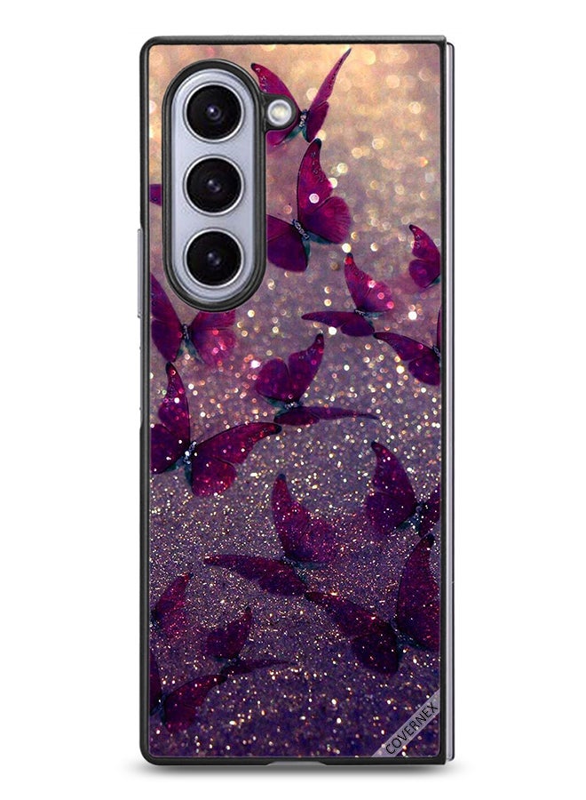 Covernex Samsung Galaxy Z Fold6 Protective Case Cover Glitter Butterflies - Image 1