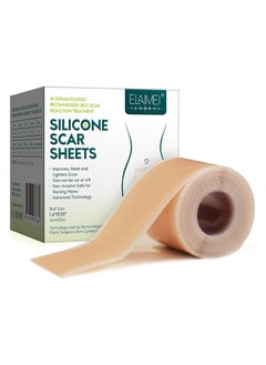 Silicone Silicone Scar Sheets (1.6” x 60”Roll-3M), Silicone Scar Tape Roll, Scar Silicone Strips, Reusable, Professional Scar Removal Sheets for C-Section, Surgery, Burn, Keloid, Acne et 