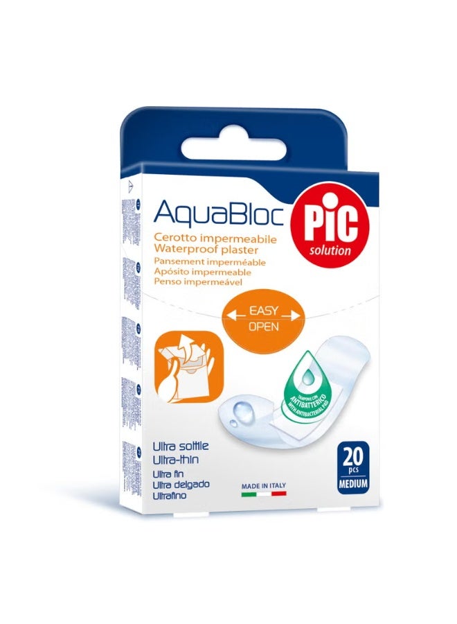 لصقات Aquabloc الطبية (20 قطعة)