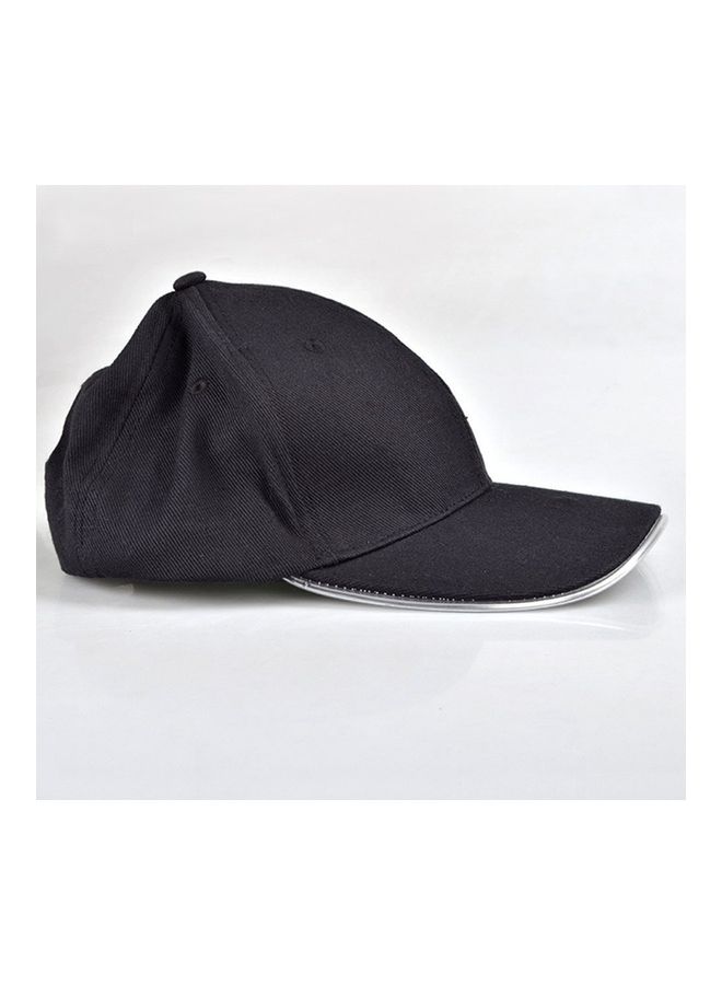 NIBEMINENT LED Light Glow Club Party Sports Athletic Black Fabric Travel Hat Cap Red 25*25*25cm - Image 3
