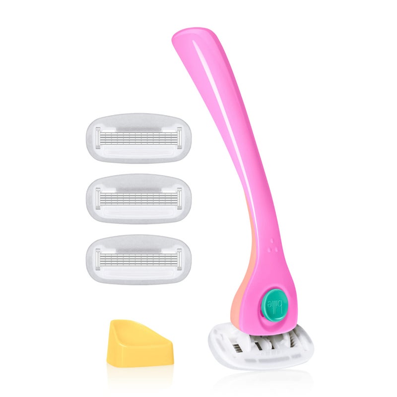Billie Razors for Women Shave Kit  Womens Razor  4 x 5Blade Razor Refills  Magnetic Holder  Malibu