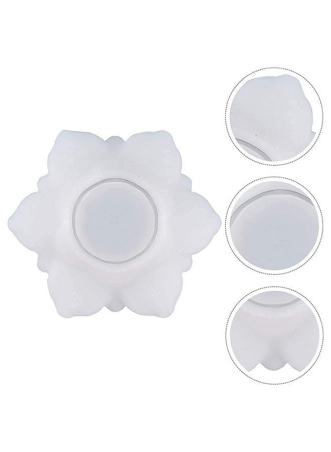 BRIGHTAIL INFRA BRIGHTAIL INFRA 1 pcs of Lotus Tealight Candles Holders Resin Mold Flower Candlestick Epoxy Casting Silicone Molds Lotus Storage Box Mold for DIY Candlestick, Jewelry Box, Candy Tray  - Image 2
