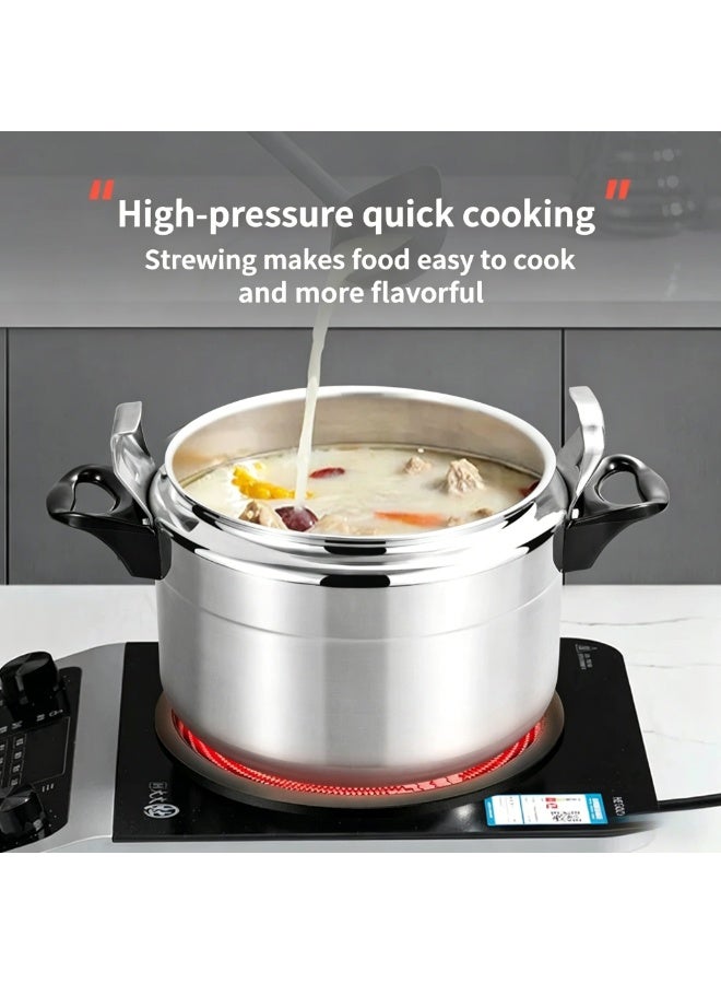 7L Large Capacity Pressure Cooker, Food-Grade Aluminum Alloy with Multi Safety Protection, Fast Cooking for Family Kitchen, Gas & Induction Stove Compatible - Image 3