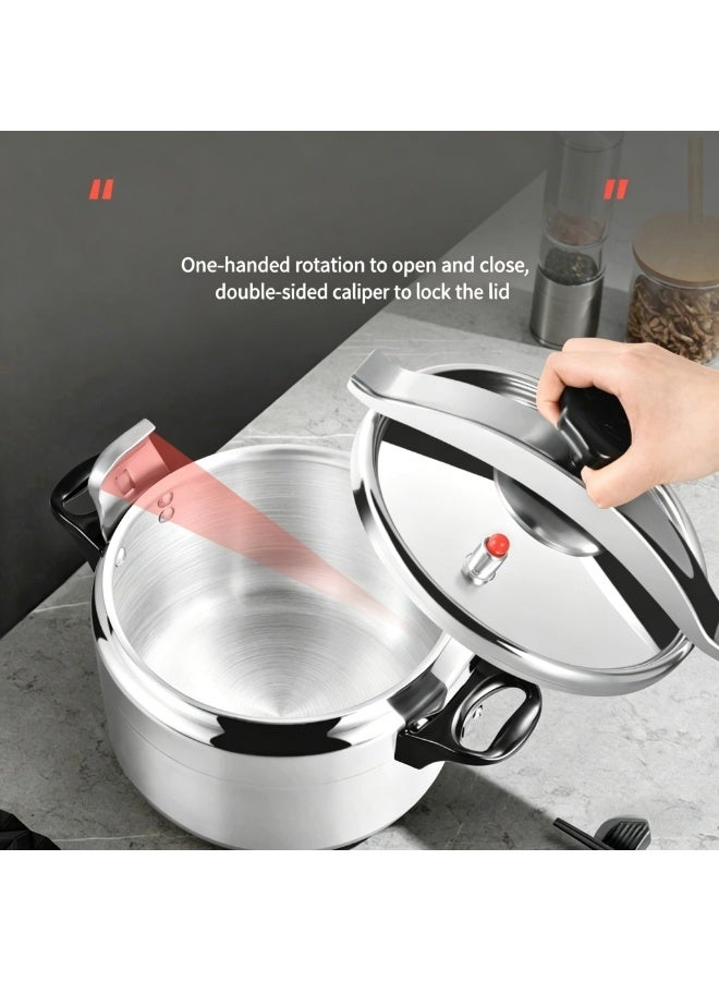 7L Large Capacity Pressure Cooker, Food-Grade Aluminum Alloy with Multi Safety Protection, Fast Cooking for Family Kitchen, Gas & Induction Stove Compatible - Image 2