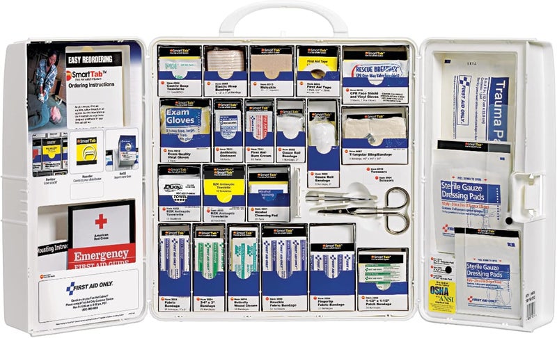 First Aid Only 1001-FAE-0103 Large SmartCompliance First Aid Kit, 209 Pieces, OSHA Compliant, Plastic Case