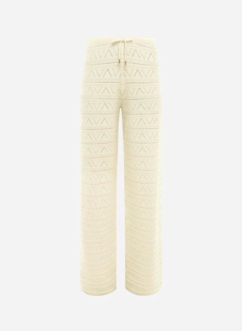 Lichi  Knitted trousers with geometric pattern for Women | Best Price UAE