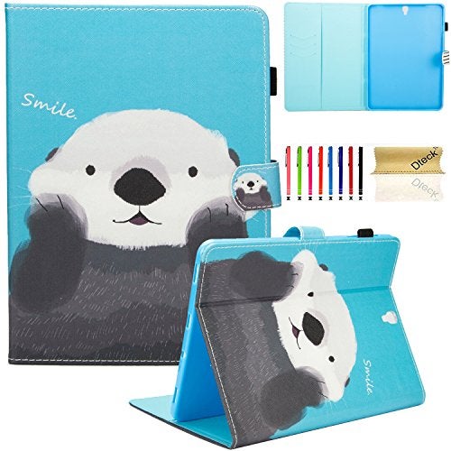 Dteck Galaxy Tab S3 9.7 case, Dteck PU Leather Protective Case with Auto Wake/Sleep Feature Smart Shell Stand Folio Wallet Cover for Galaxy Tab S3 Tablet 9.7 Inch SM-T820 T825 T827,Smile Panda - Image 1