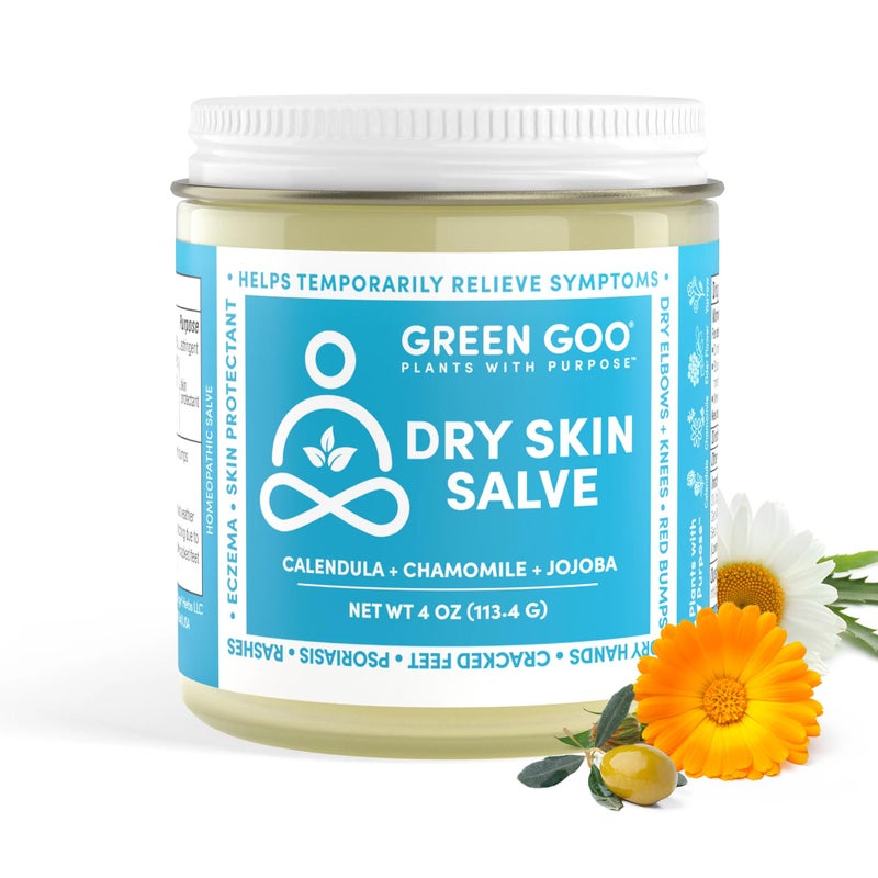 Green Goo Dry Skin Salve, All-Natural Moisturizer for Hydrating The Body & Face, Helps Alleviate Symptoms of Chronic Skin Conditions, 4 Oz - Image 2