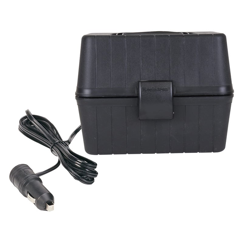 Koolatron 12V Electric Portable Lunch Box  16 Qt 15 L Food Warmer Black 6 ft 18m Power Cord Heats 300F 149C Insulated Container for Car SUV Truck Construction Worker Travel Lonchera