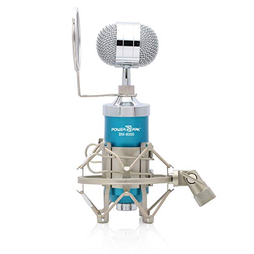 Powerpak BM 8000 Blue Condenser Sound Studio Recording Broadcasting Microphone (Requires Phantom Power or Sound Card) - Image 3