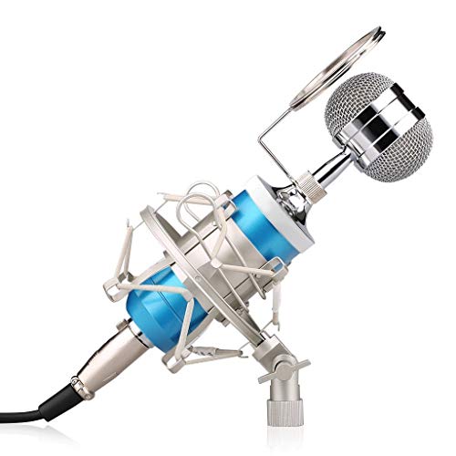 Powerpak BM 8000 Blue Condenser Sound Studio Recording Broadcasting Microphone (Requires Phantom Power or Sound Card) - Image 1