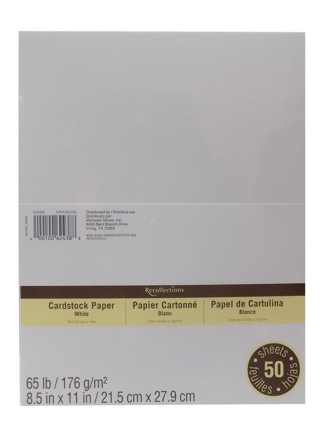 Recollections Cardstock Paper Value Pack 8.5 X 11 In White By Recollections