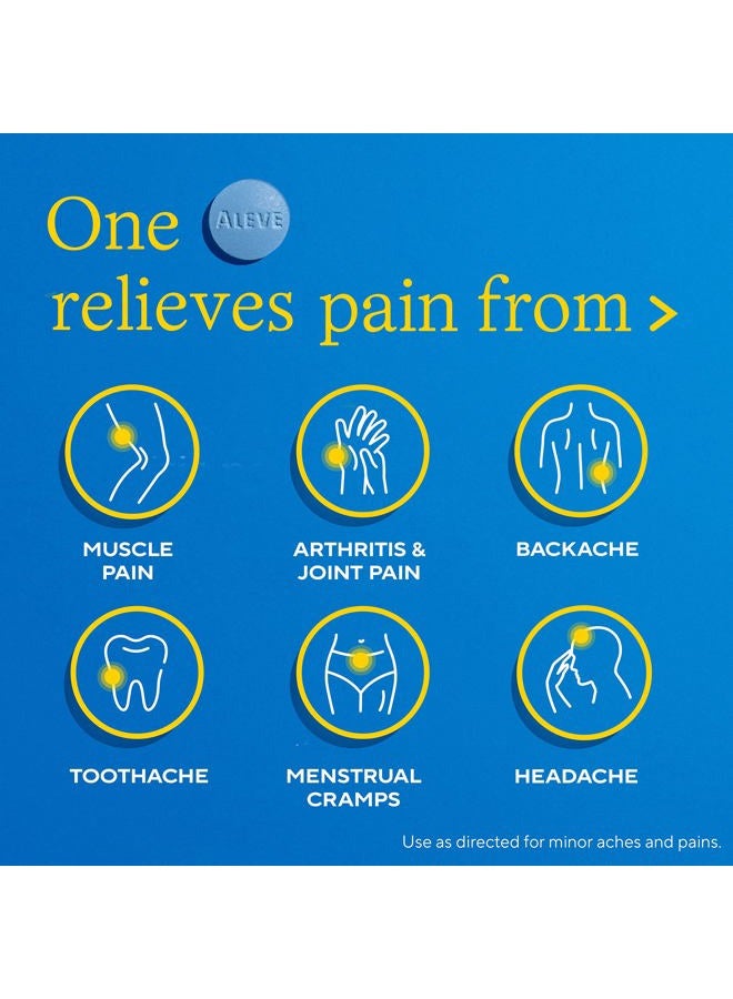 Aleve Pain Reliever & Fever Reducer Tablets, Naproxen Sodium, Headache, Back and Body Pain Relief Medicine, 270 Count - Image 2