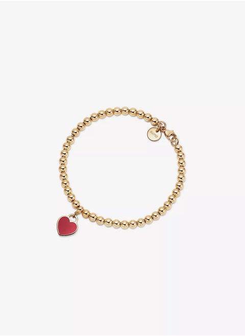 Tiffany Heart Enamel Beaded Bracelet 4mm
