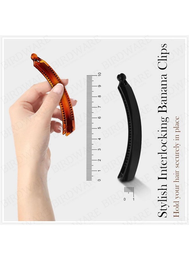 BIRDWARE BIRDWARE Big-Size Multi Color Imported Rubber Acrylic Material Stone Banana Hair Clips For Women (Multi Colour) | Hair Clutchers (Banana-Multi-Pc of 12)  - Image 3