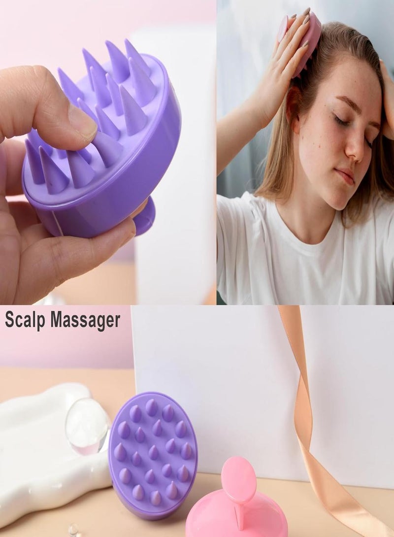 KHAJUL 12-Piece Hair Brush Set for Women, Spray Bottle, Slick Back Hair Brushes for Toddlers, Soft Scalp Massager, Detangling Hairbrush for Wet Dry Curly Hair Detangling, Wide Tooth Combs (Purple) - Image 2