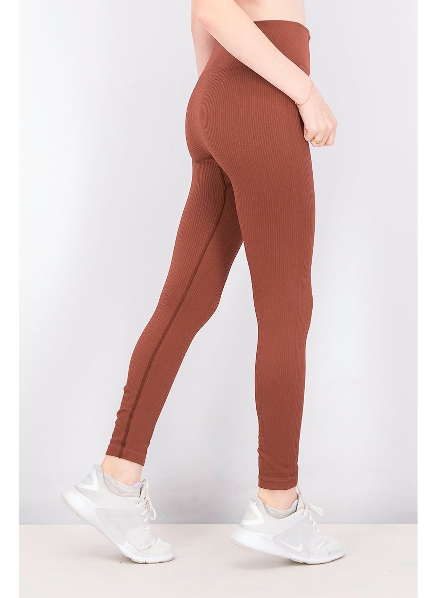 Tchibo Women Sportswear Fit Training Tights, Brown  - Image 3