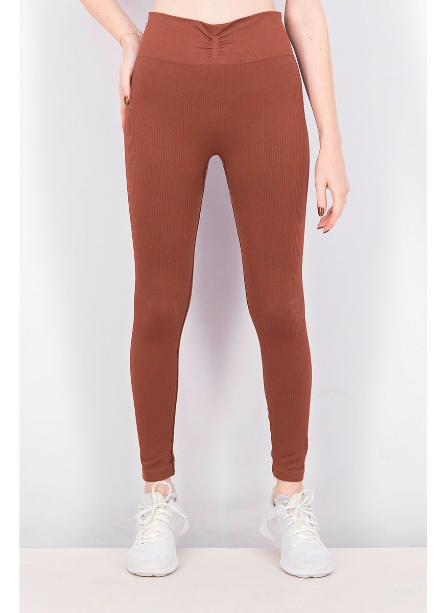 Tchibo Women Sportswear Fit Training Tights, Brown  - Image 1