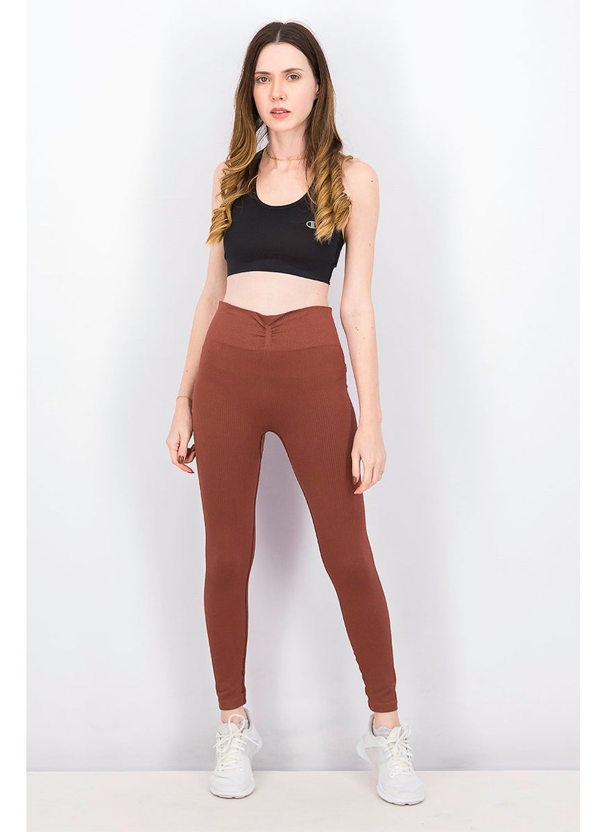 Tchibo Women Sportswear Fit Training Tights, Brown  - Image 2