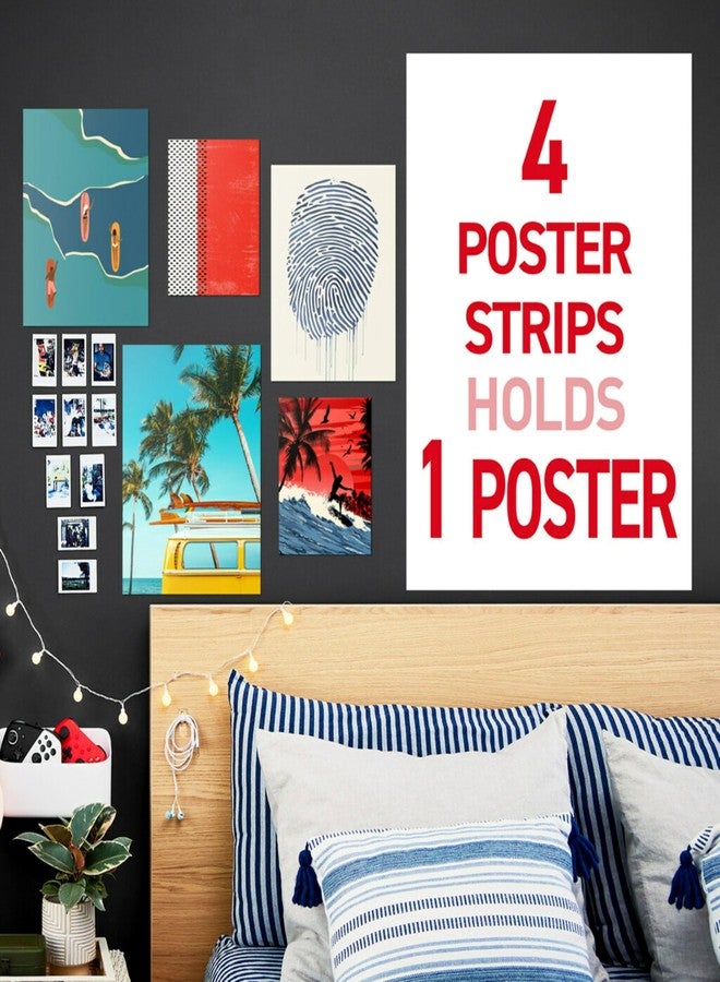 Command Poster Strips, 400 Command Strips Damage Free Hanging Poster Hangers, No Tools Wall Hanging for Home, Room, Wall, and Office Decor - Image 3