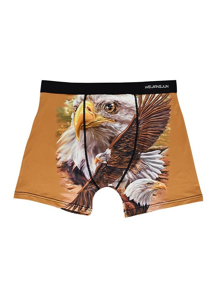 WEIJIANGJUN Summer men's printed 3D animal pattern underwear * 3 pieces  - Image 2