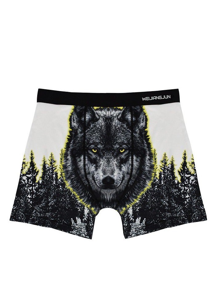 WEIJIANGJUN Summer men's printed 3D animal pattern underwear * 3 pieces  - Image 3