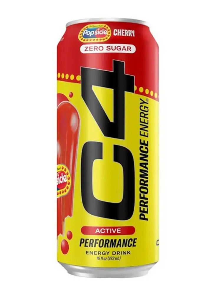 C4 - C4 Original Pre-Workout Energy Ready to Drink - Cherry Popsicle - 473ml - Image 1