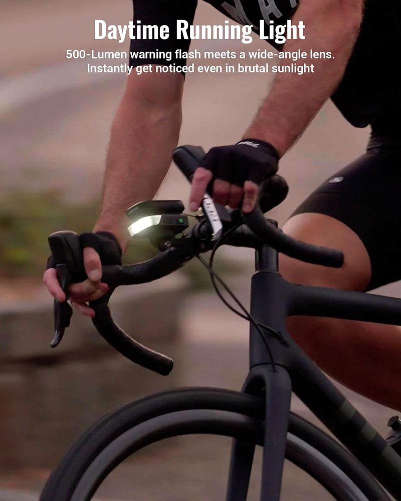 RAVEMEN FR1100 SE Bike Headlight - 1100 Lumens, Compatible with Garmin/Wahoo/Bryton, 270° Wide-Angled Light for Night and Daytime Riding - Image 3