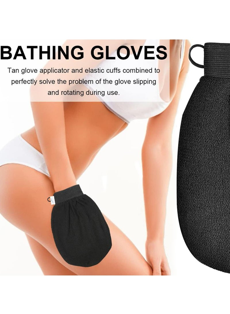 Oasisgalore 2 Pack Deep Exfoliating Mitts, Black Exfoliating Gloves to Remove Dead Skin for Women & Men's Body Care.  - Image 2