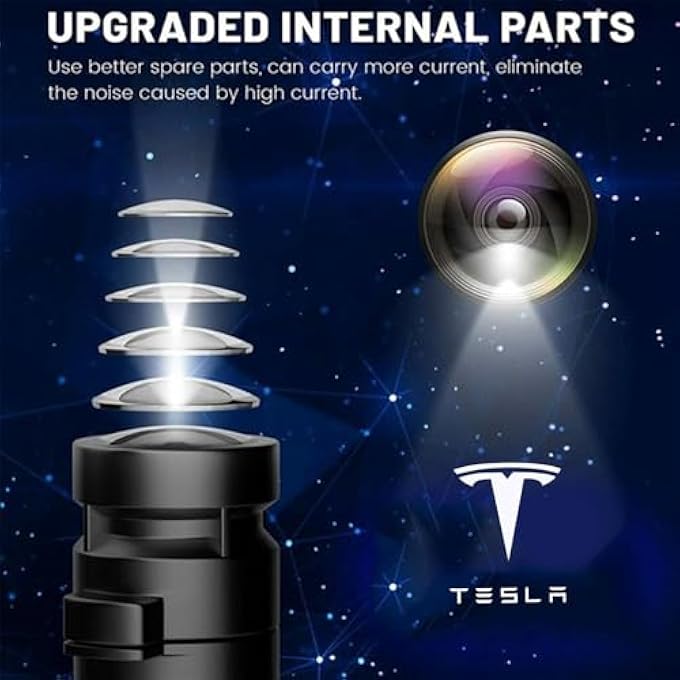 YARDHOBI Car Door Lights Car Door Led Logo Projector Puddle Lights UltraBright Welcome Light 3D Laser Ghost Shadow Light Compatible With For Tesla Model 3 Model S Model Y Model X Accessories 4 Pack - Image 5