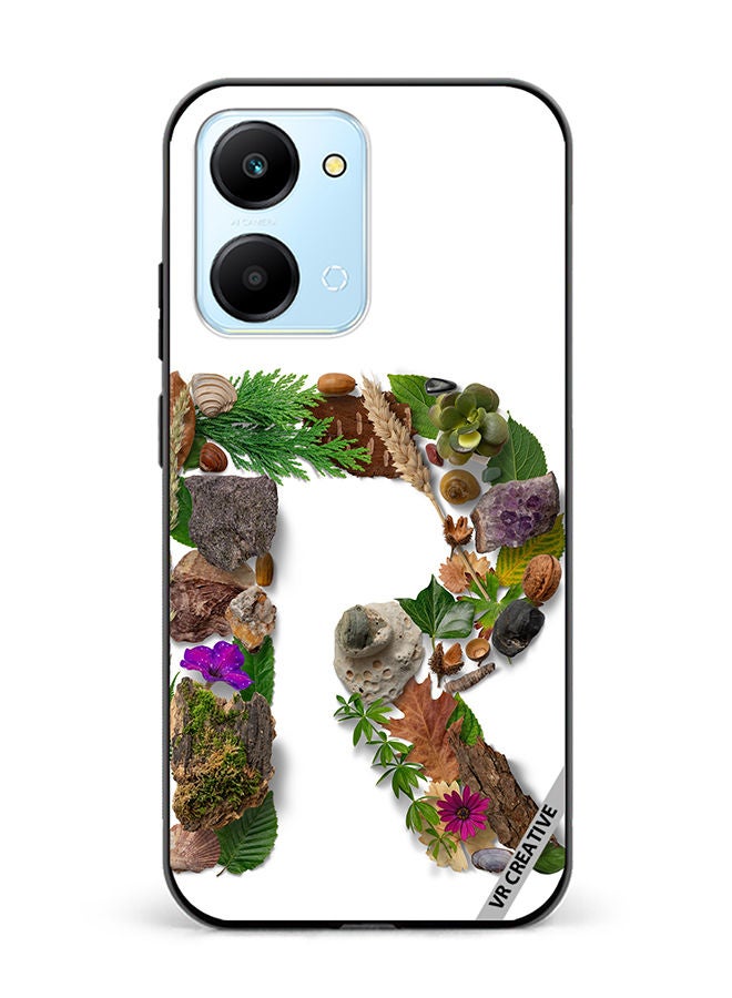 VR CREATIVE Protective Case Cover For Honor Play7T Alphabet R Design Multicolour - Image 1