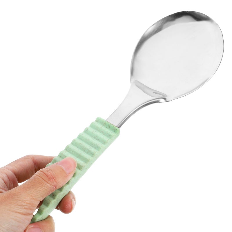Stainless Steel Kitchen Utensils with Vacuum Ergonomic Handle for Home Kitchen - Long Rice Spoon - Image 3
