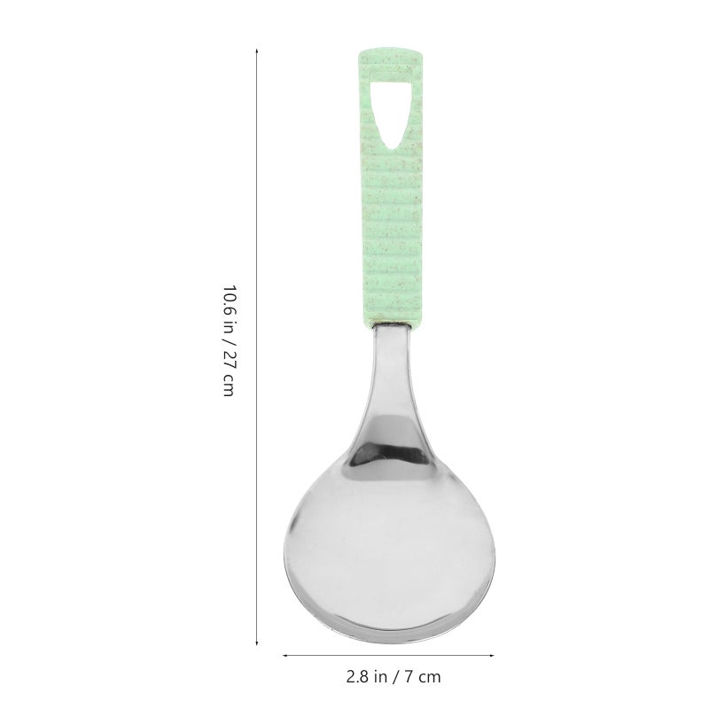 Stainless Steel Kitchen Utensils with Vacuum Ergonomic Handle for Home Kitchen - Long Rice Spoon - Image 2