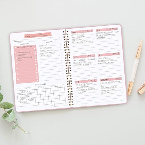 KAICN Undated Weekly Planner- Weekly Goals Notebook, A5 To Do List Planner, Habit Tracker Journal with Spiral Binding, 5.7 x 8.0 inches - Image 5