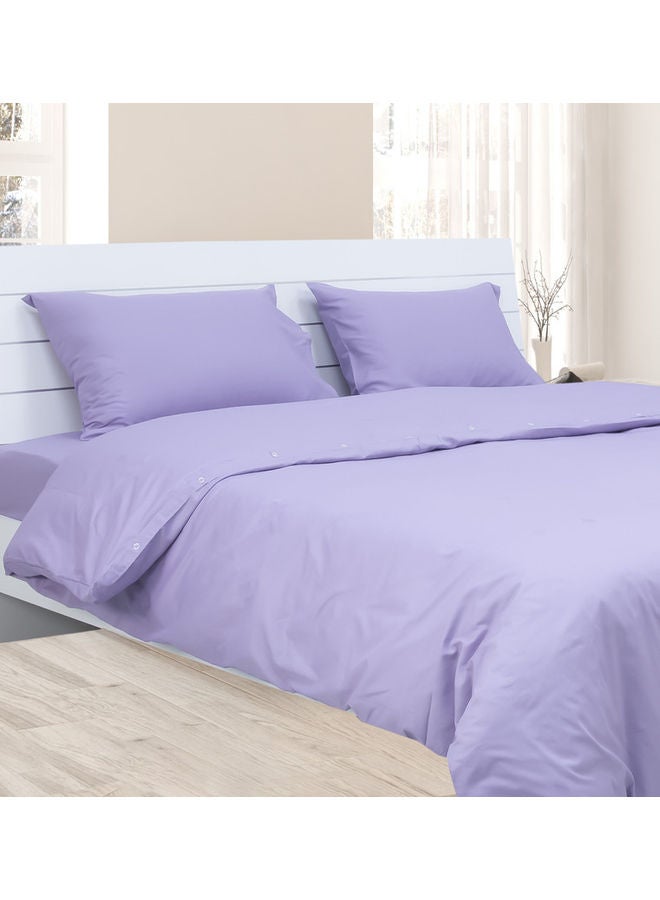 برنسيس غطاء لحاف من 3 قطع مع أغطية وسائد cotton_blend أرجواني فاتح 240 x 260سم - Image 2